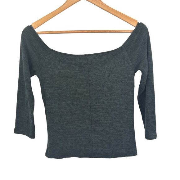 Rag and bone charcoal gray fitted top size small - Picture 2 of 5